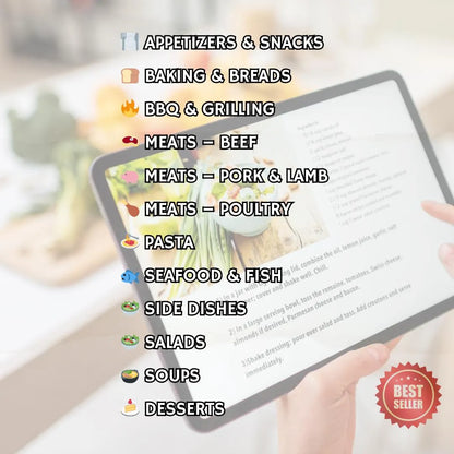 Ultimate Family Recipe eCookbook – 200+ Easy Delicious Recipes for Every Meal, Breads, BBQ, Meats, Pasta, Seafood, Salads & Desserts - Savvy Spot Online