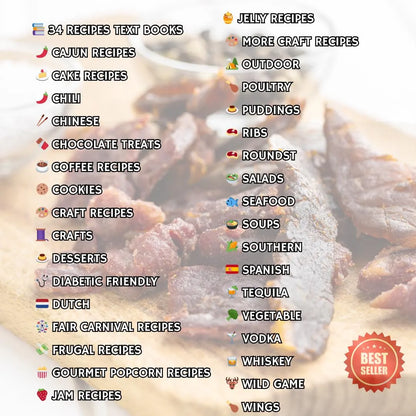 34 Recipe Books | Cajun, Cake, Chili, Chinese, Desserts and More | Cooking and Craft Recipe Books Collection | Instant Download Text - Savvy Spot Online