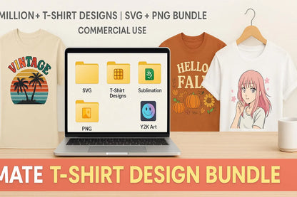Ultimate T-Shirt Design Bundle – 2.5 Million SVG & PNG Designs for Sublimation, Print on Demand and DIY Projects - Savvy Spot Online