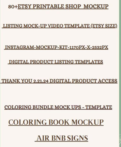 600+ Etsy Listing Canva Mockup Templates | Digital Product Listing Mockups | Editable Canva Templates | Etsy Thumbnails & Bonus Canva Guide