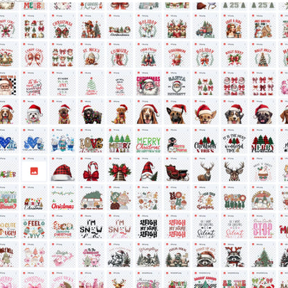 Christmas SVG Bundle 310+ Files | T-Shirt Designs | Sublimation PNG EPS | Holiday Craft Cut Files | Digital Download