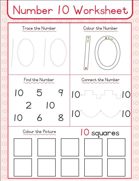 Preschool Numbers 1-10 Worksheet Pack | Printable Tracing and Counting for Toddlers & Kids | Early Learning Math | Homeschool Resource