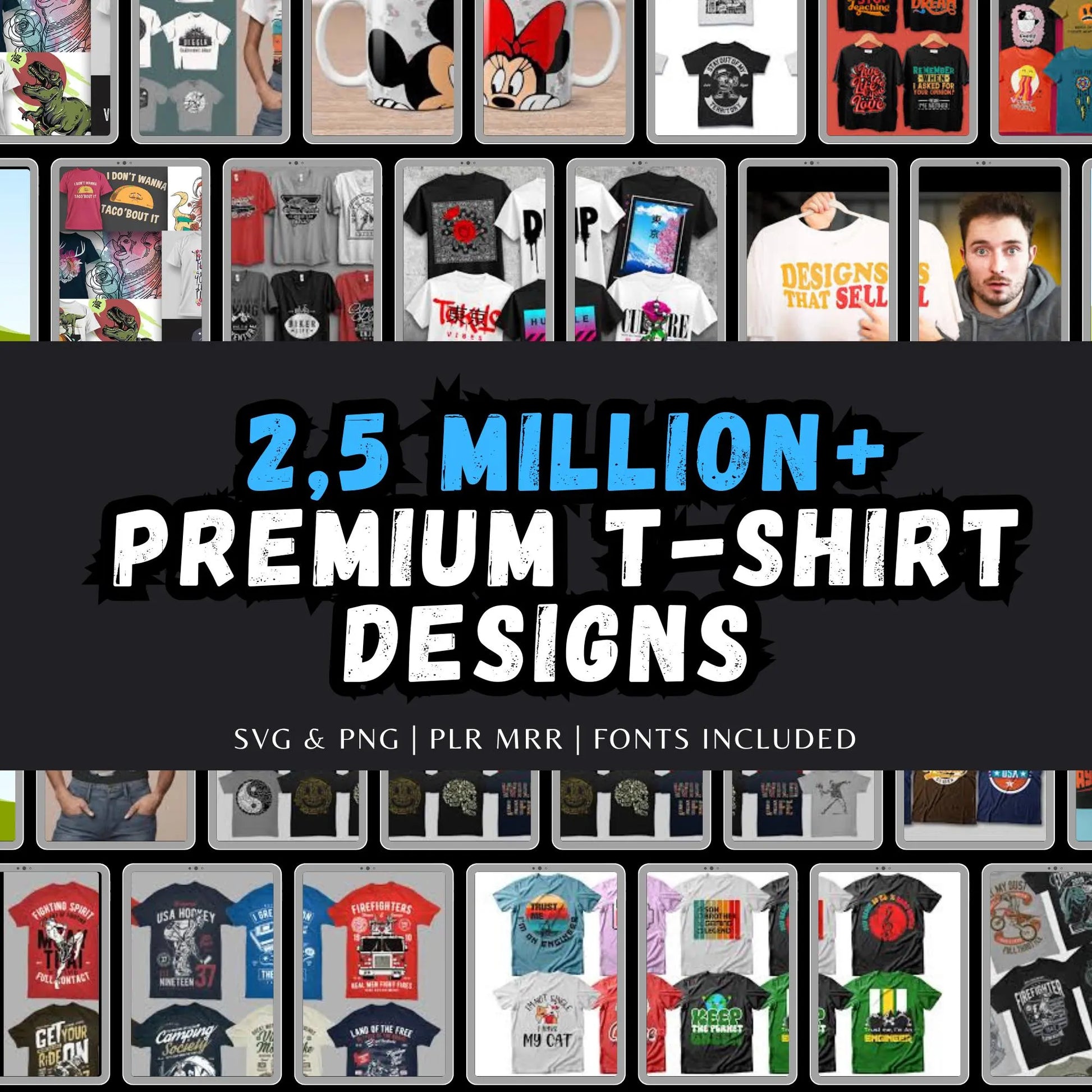 Ultimate T-Shirt Design Bundle – 2.5 Million SVG & PNG Designs for Sublimation, Print on Demand and DIY Projects - Savvy Spot Online