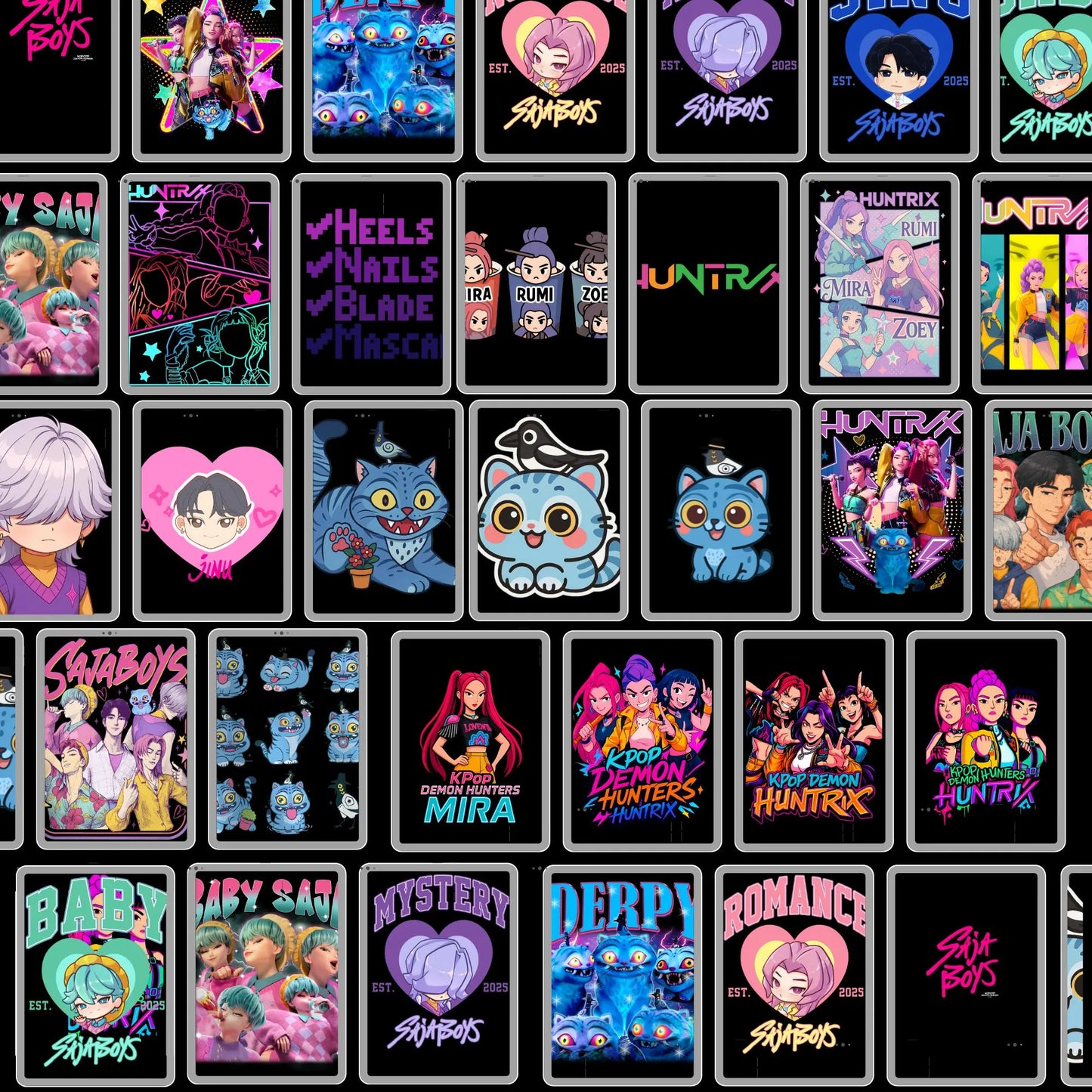 Huntrix SVG PNG Digital Download, Kpop Demon Hunters Cut Files, Instant Download for Crafts and Design Projects