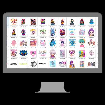 Huntrix SVG PNG Digital Download, Kpop Demon Hunters Cut Files, Instant Download for Crafts and Design Projects