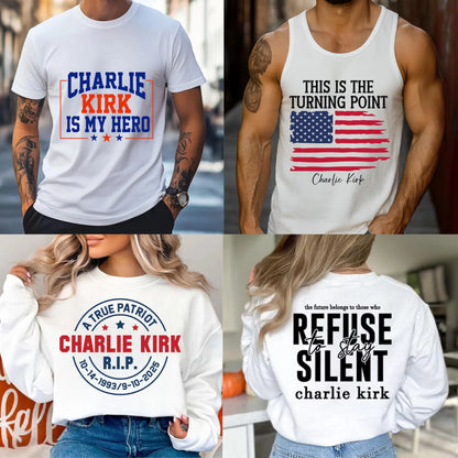 Charlie Kirk SVG PNG Bundle: Freedom, Justice, Human Rights (Digital Files)