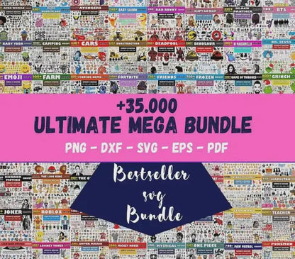 8 Million T-Shirt & Tumbler Designs | SVG png dxf, eps | Commercial POD Bundle