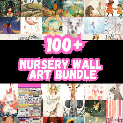 100+ Nursery Wall Art Prints: Gender Neutral Decor (Digital Download)