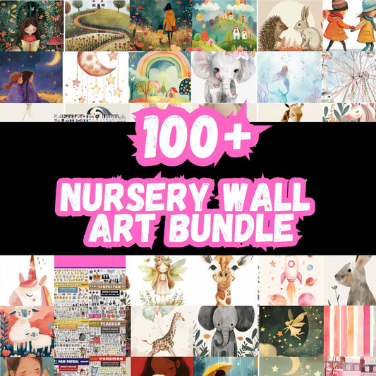 100+ Nursery Wall Art Prints: Gender Neutral Decor (Digital Download)