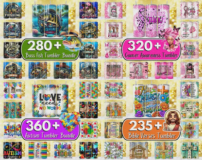 27,500+ Mega Tumbler Wrap Bundle: Christian, Teacher, Glitter, Patriotic (PNG Digital Download)