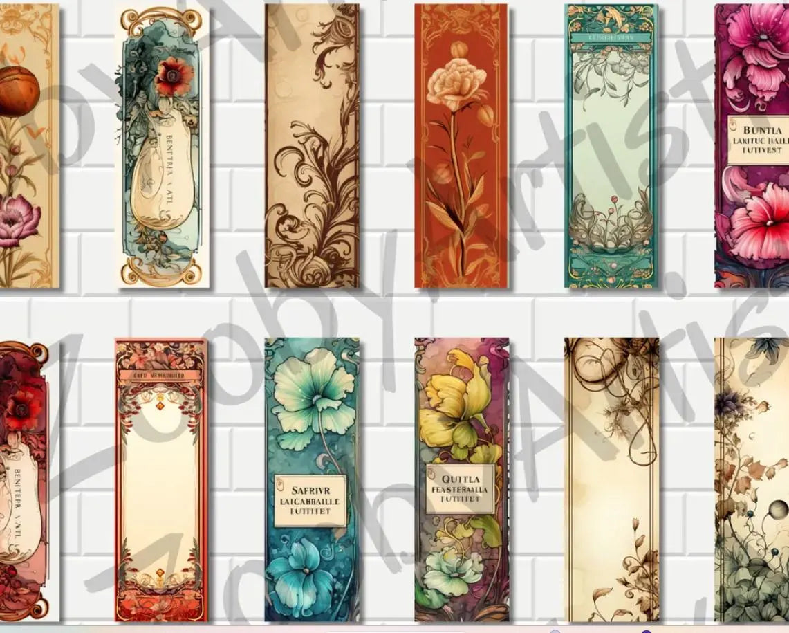 800+ Bookmark Mega Bundle: Watercolor, Floral, Vintage Designs (Digital Download)