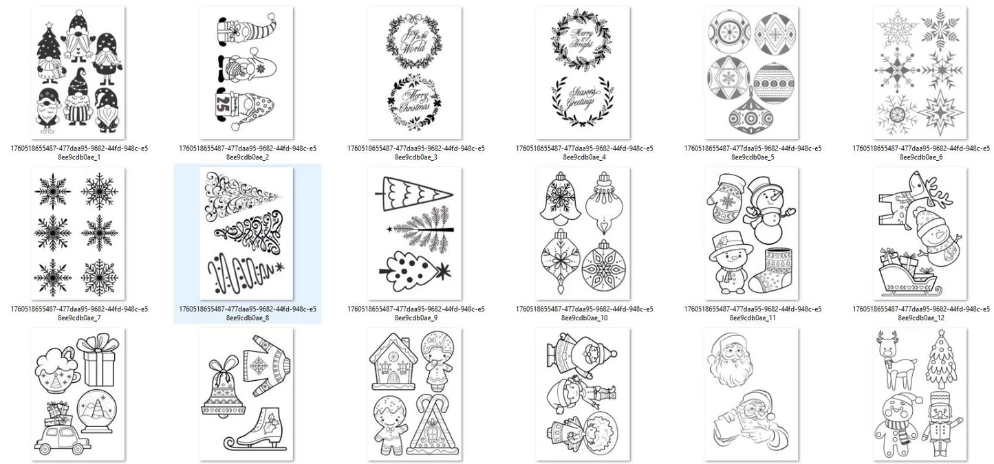 Christmas Shrinkets – Shrink Plastic Templates (PDF Instant Download)