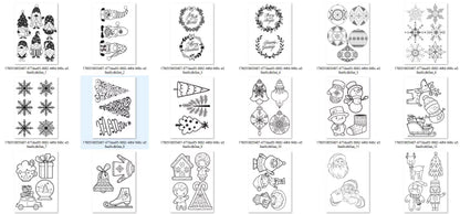 Christmas Shrinkets – Shrink Plastic Templates (PDF Instant Download)
