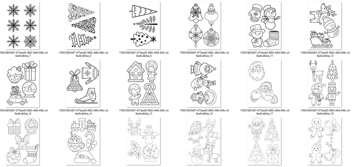 Christmas Shrinkets – Shrink Plastic Templates (PDF Instant Download)