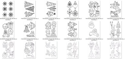 Christmas Shrinkets – Shrink Plastic Templates (PDF Instant Download)