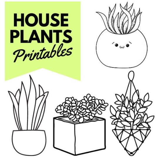 House Plants Shrinkets – Shrink Plastic Templates (PDF)