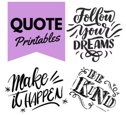 Motivational Quote Shrinkets – Shrink Plastic Templates PDF | DIY Charms