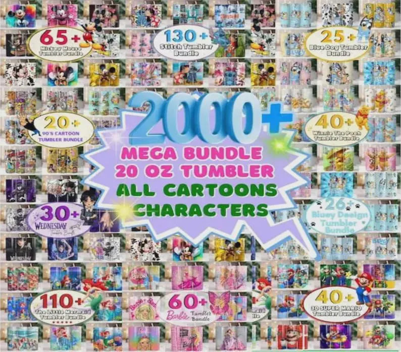 8 Million T-Shirt & Tumbler Designs | SVG png dxf, eps | Commercial POD Bundle