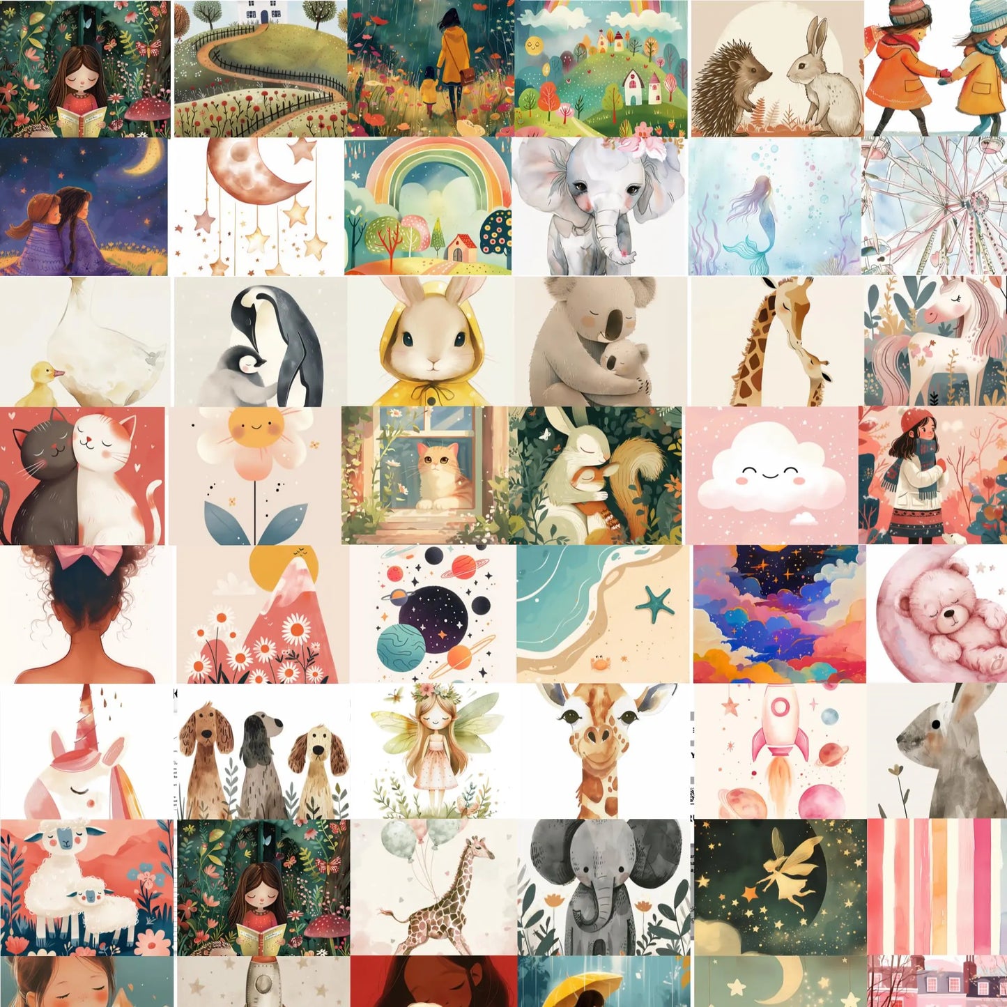 100+ Nursery Wall Art Prints: Gender Neutral Decor (Digital Download)