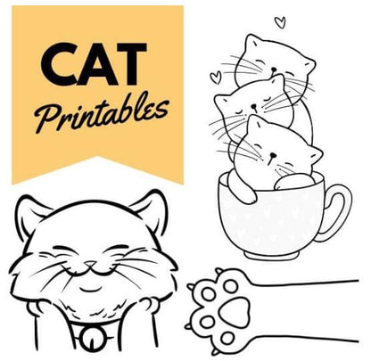 Cat Shrinkets – Shrink Plastic Templates (PDF Instant Download)