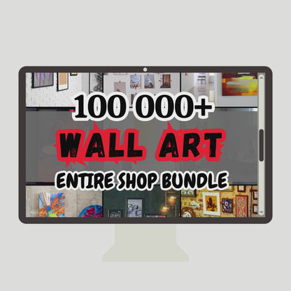 100000 Printable Wall Art Bundle, Digital Gallery Wall Set, Frame TV Art, Vintage & Maximalist Prints, Trendy Poster Decor, Entire Shop