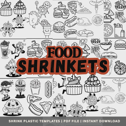 Food Shrinkets – Shrink Plastic Templates (PDF)
